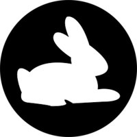 Motivstanzer 2,54cm Hase sitzend