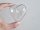 Acryl Herz teilbar, transparent mit Öse 80mm