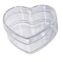 Acryl Herzdose mit Deckel zum Befüllen, transparent...