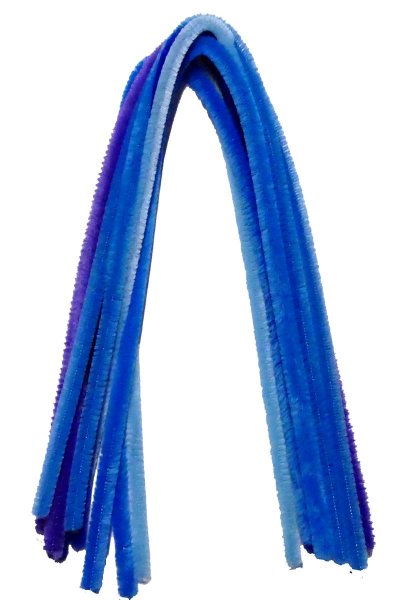Pfeifenreiniger 10 Stück 8mm x 50cm Blautöne