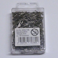 Stahl-Stecknadeln 0,8 x 18mm 50gr