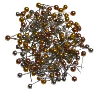 Stecknadeln mit Perlkopf metallic 4 x 16mm 150 Stück