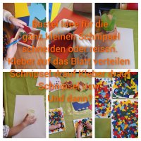 Schnipselbilder mit dem Collall U3 Kleber