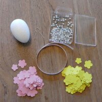 Mini-Bastelset Papierblumen Styropor-Osterei 1 Stück...