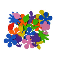 Moosgummi Blumen selbstklebend, circa 20 Stück bunt...