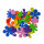 Moosgummi Blumen selbstklebend, circa 20 Stück bunt sortiert