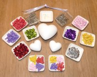 Bastelset "Alles drin" Drei Styropor-Herzen (2x...