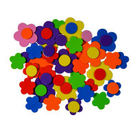 Moosgummi Blüten selbstklebend, circa 20 Stück...