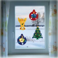 Bastelset Fensterbilder Weihnachten - Vier Motive...