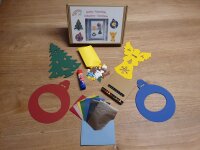 Bastelset Fensterbilder Weihnachten - Vier Motive...