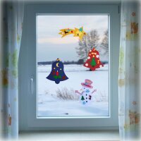 Bastelset Fensterbilder Weihnachten - Vier Motive...