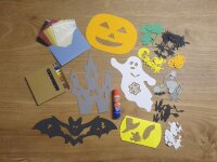 Bastelset Fensterbilder Halloween - Vier Motive...