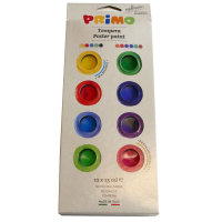 Primo Premium Qualitätsschulmalfarbe 12 Farben...