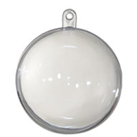 Acryl Kugel teilbar, transparent mit Öse ⌀60mm