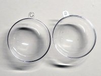 Acryl Kugel teilbar, transparent mit Öse ⌀60mm