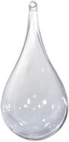 Acryl Tropfen teilbar, transparent mit Öse 110mm