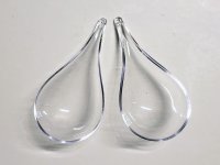 Acryl Tropfen teilbar, transparent mit Öse 110mm