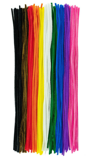 Pfeifenreiniger 100 Stück 6mm x 50cm bunt