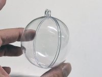 Acryl Kugel teilbar, transparent mit Öse ⌀70mm
