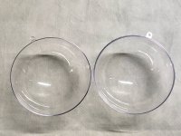 Acryl Kugel teilbar, transparent mit Öse ⌀120mm