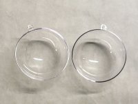Acryl Kugel teilbar, transparent mit Öse ⌀80mm