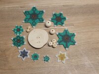 Bügelperlen Set midi - Weihnachten Christbaum 3D 1400 Perlen + Steckplatte
