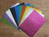 Moosgummi Glitzer 10 Blatt A4 21x29,5cm, 2mm farblich...
