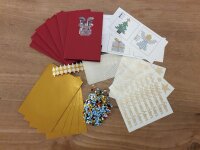 DiY Weihnachtskarten - Sechs Bügelperlenkarten...