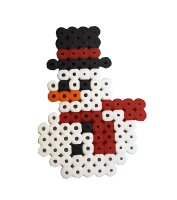 DiY Weihnachtskarten - Sechs Bügelperlenkarten rot/gold incl. Steckplatte und Briefkuverts (q)