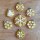 Bügelperlen Set midi - 7 goldene Christbaumkugeln 1000 Perlen + Steckplatte