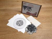 Bügelperlen Set midi - 7 silberne Christbaumkugeln 1000 Perlen + Steckplatte