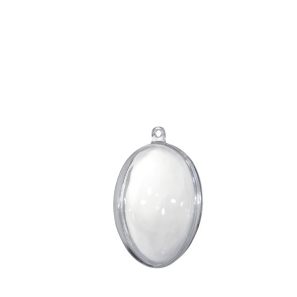 Acryl Ei teilbar, transparent mit Öse 60mm