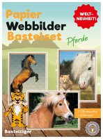 Bastelset Webbilder - Pferde (3 Motive mit Rahmen und...