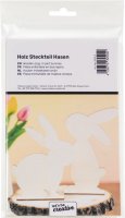 Holz-Steckteile Hasen 2 Stück, ca. 13x16cm, 4-tlg.,...
