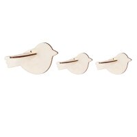Holz-Steckteile Vögel 3 Stück, ca 12x6cm und...