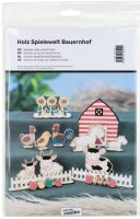 Holz-Steckteile - Spielewelt Bauernhof mit 37...