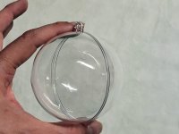 Acryl Kugel teilbar, transparent mit Öse ⌀90mm