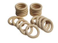 Holzringe ∅ 50 mm natur - 20 Stück zum...