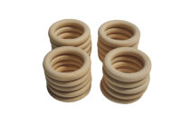 Holzringe ∅ 50 mm natur - 20 Stück zum...