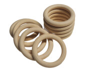 Holzringe ∅ 70 mm natur - 10 Stück zum...