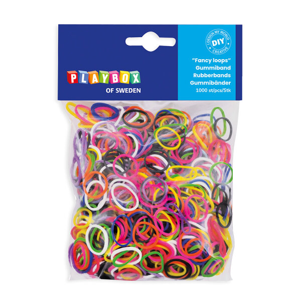 Fancy Loops - bunte Loom Bänder / Gummibänder 1000 Stück