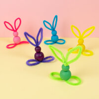 Pfeifenreiniger, Chenilledraht 50 Stück 6mm x 30cm neon