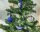 Bastelset "Alles drin" - Vier Styropor-Kugeln (kl/gr) mit Pailletten blau/silber - Christbaumkugeln
